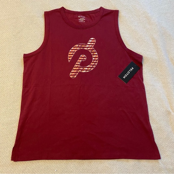 NWT Peloton Studio Side Slit Muscle Tank (Red) - Picture 3 of 7